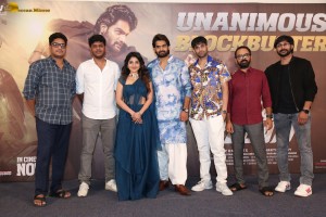 Bhaje Vaayu Vegam Success Meet attended by Kartikeya, Iswarya Menon, and other cast and crew