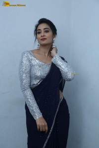 telugu film actress bhanu sri photoshoot in a silver blouse