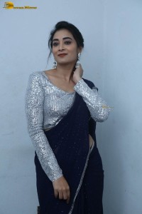 telugu film actress bhanu sri photoshoot in a silver blouse