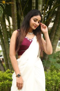 actress Bhanu Sri photoshoot in a white saree