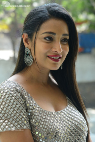 Telugu Actress Bhanu Sri photoshoot in a grey dress