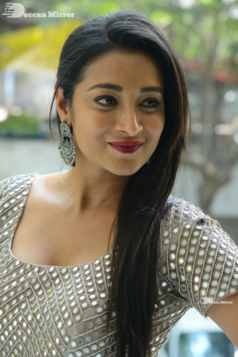 Telugu Actress Bhanu Sri photoshoot in a grey dress