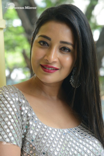 Telugu Actress Bhanu Sri photoshoot in a grey dress