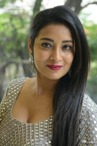 Telugu Actress Bhanu Sri photoshoot in a grey dress