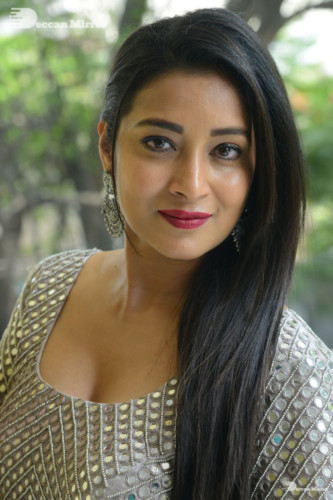 Telugu Actress Bhanu Sri photoshoot in a grey dress