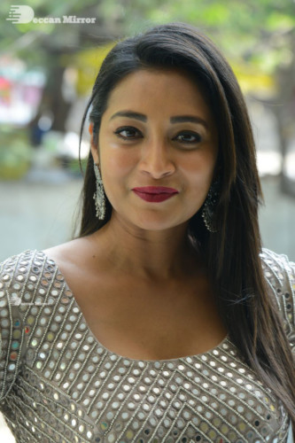 Telugu Actress Bhanu Sri photoshoot in a grey dress