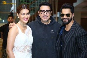 Thodelu movie press meet attended by Kriti Sanon and Varun Dhawan