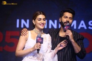 Thodelu movie press meet attended by Kriti Sanon and Varun Dhawan