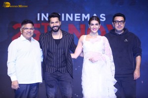 Thodelu movie press meet attended by Kriti Sanon and Varun Dhawan