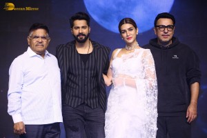 Thodelu movie press meet attended by Kriti Sanon and Varun Dhawan