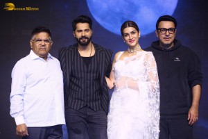 Thodelu movie press meet attended by Kriti Sanon and Varun Dhawan