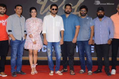 Telugu Movie Bheeshma Success Meet attended by actors Nithin and Rashmika