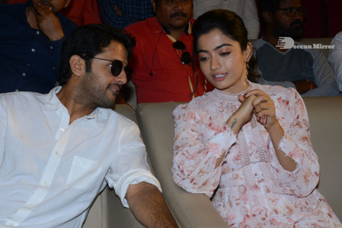 Telugu Movie Bheeshma Success Meet attended by actors Nithin and Rashmika
