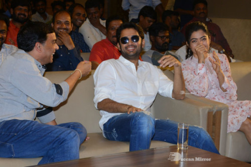 Telugu Movie Bheeshma Success Meet attended by actors Nithin and Rashmika
