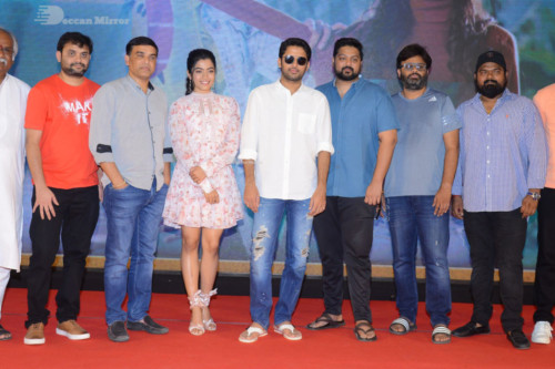 Telugu Movie Bheeshma Success Meet attended by actors Nithin and Rashmika