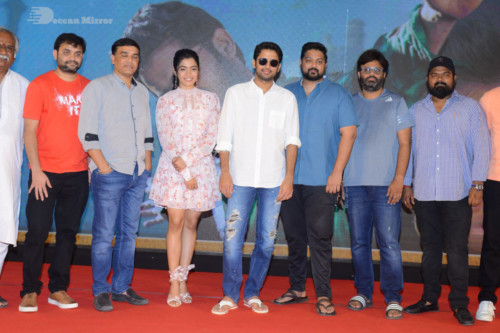 Telugu Movie Bheeshma Success Meet attended by actors Nithin and Rashmika