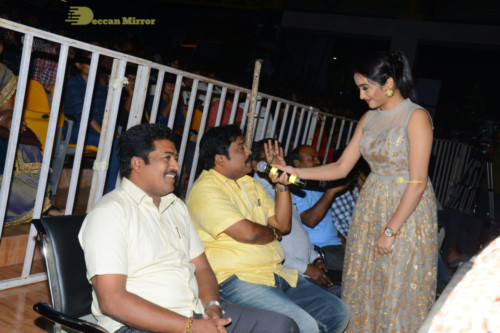 Bheeshma Telugu movie event at Vizag attended by Actors Nithin and Rashmika