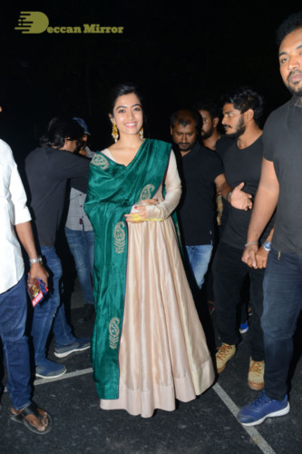 Bheeshma Telugu movie event at Vizag attended by Actors Nithin and Rashmika