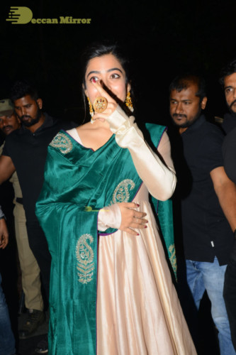 Bheeshma Telugu movie event at Vizag attended by Actors Nithin and Rashmika