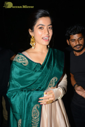 Bheeshma Telugu movie event at Vizag attended by Actors Nithin and Rashmika