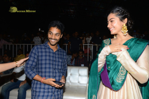 Bheeshma Telugu movie event at Vizag attended by Actors Nithin and Rashmika