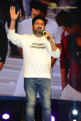 Bheeshma Telugu movie event at Vizag attended by Actors Nithin and Rashmika