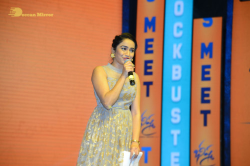 Bheeshma Telugu movie event at Vizag attended by Actors Nithin and Rashmika
