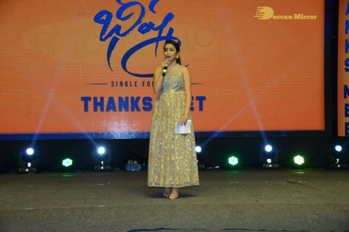 Bheeshma Telugu movie event at Vizag attended by Actors Nithin and Rashmika