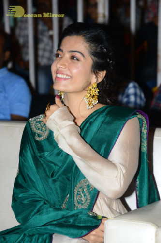 Bheeshma Telugu movie event at Vizag attended by Actors Nithin and Rashmika