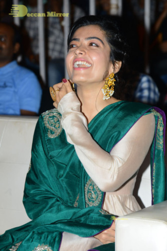 Bheeshma Telugu movie event at Vizag attended by Actors Nithin and Rashmika