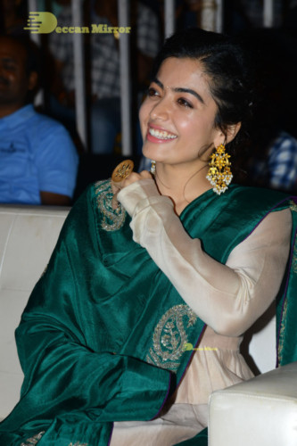 Bheeshma Telugu movie event at Vizag attended by Actors Nithin and Rashmika