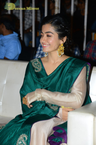 Bheeshma Telugu movie event at Vizag attended by Actors Nithin and Rashmika