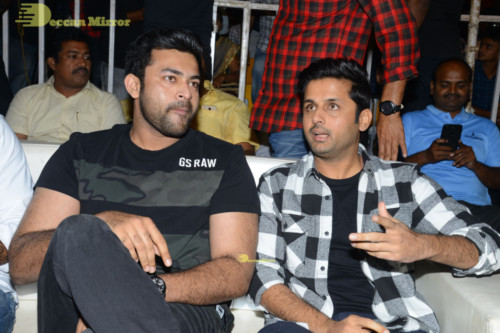 Bheeshma Telugu movie event at Vizag attended by Actors Nithin and Rashmika