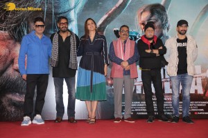 Trailer Launch of the film Bholaa attended by Ajay Devgn, Tabu, and Bhushan Kumar