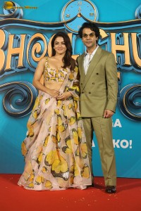 Bhool Chuk Maaf Trailer Launch attended by Rajkummar Rao and Wamiqa Gabbi