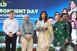 Celebrities including Raveena Tandon, Malaika Arora, and Raashi Khanna attend the Bhoomi Namaskar campaign