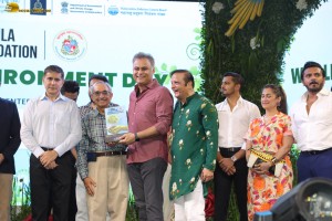 Celebrities including Raveena Tandon, Malaika Arora, and Raashi Khanna attend the Bhoomi Namaskar campaign