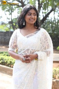 Kannada actress Bhoomi Shetty pretty in a white saree