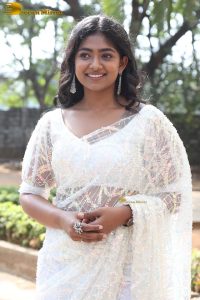 Kannada actress Bhoomi Shetty pretty in a white saree