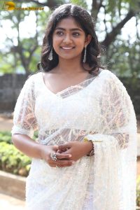 Kannada actress Bhoomi Shetty pretty in a white saree