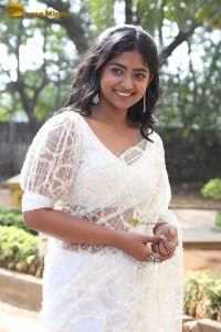 Kannada actress Bhoomi Shetty pretty in a white saree