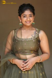 actress bhoomi shetty cute in a green salwar dress