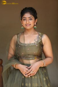 actress bhoomi shetty cute in a green salwar dress