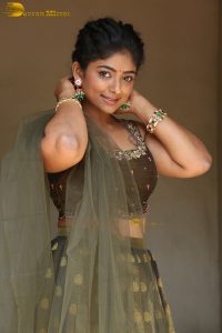 actress bhoomi shetty cute in a green salwar dress