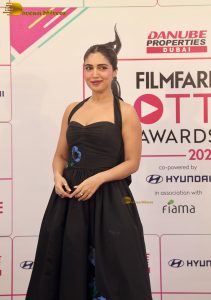 actress Bhumi Pednekar gorgeous in a low neck black dress