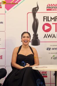 actress Bhumi Pednekar gorgeous in a low neck black dress