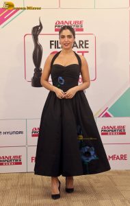 actress Bhumi Pednekar gorgeous in a low neck black dress