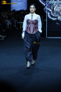 bollywood actress Bhumi Pednekar chic look while doing a ramp walk for a fashion show