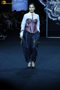 bollywood actress Bhumi Pednekar chic look while doing a ramp walk for a fashion show