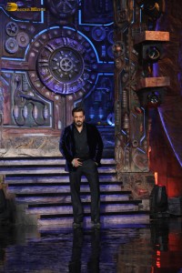 Bollywood superstar Salman Khan shoots for the premiere episode of Bigg Boss Season 18